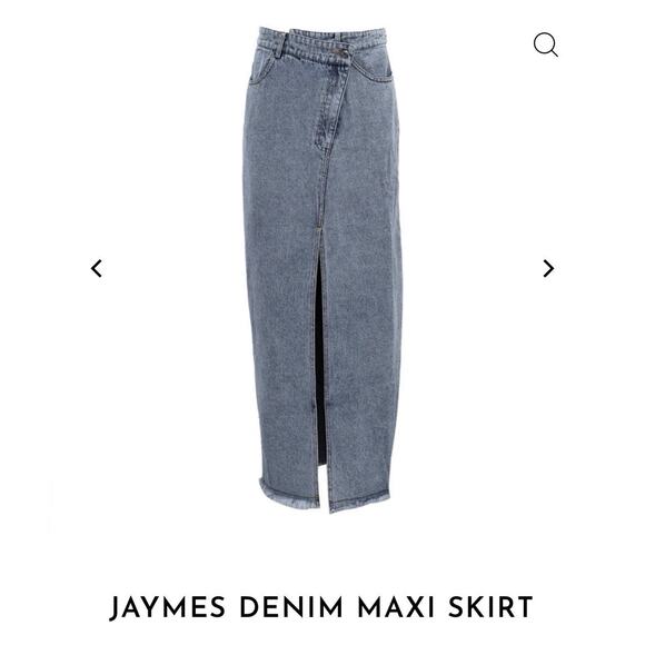 Avenue Zoe Jaymes Denim Maxi Skirt Size Medium - Picture 11 of 13